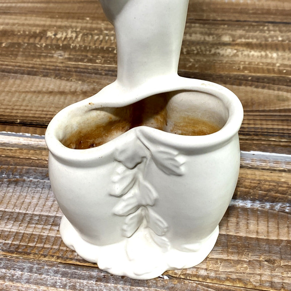 Vintage 1950s Haeger Pottery Ivory Madonna Virgin Mary Baby Jesus Planter #3264 - Picture 10 of 11